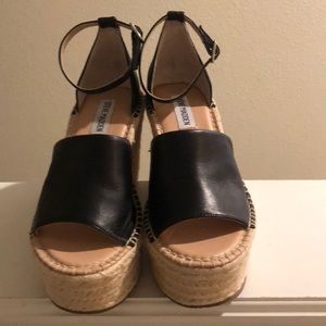 Steve Madden black espadrilles